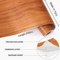 DIY Wall Paper/Wall Sticker Self Adhesive Wooden Wallpaper for Walls Living Room Bed Room Decoration(60*200cm)-thumb3