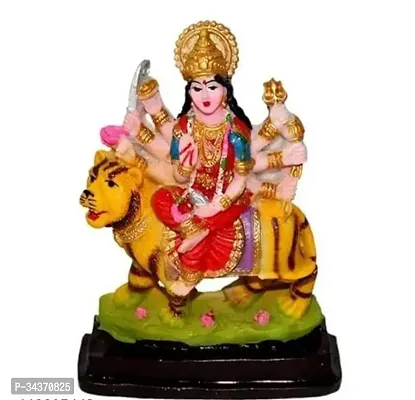 Durga Mata Devi  Statue for Puja Temple Office Table Multicolor Marble-thumb0