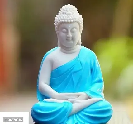 Dhyan Blue Buddha Statue Lord Figurine dol for Home Decor Garden Decor Kids Room and Meditation-thumb0