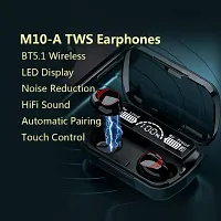 M10 Bluetooth 5.1 Earbuds in-Ear TWS Stereo Headphones with Smart LED Display Charging Built-in Mic for Sports Work(black)-thumb4