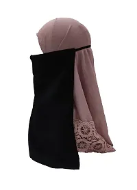 Niqab - BL (Nose Piece) - One Layer Half Niqab with Elastic Support-thumb1