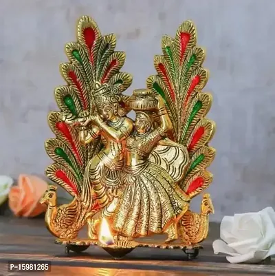 CHANDRA ART COLLECTION Pretty Radha Krishna Gold Plated Decoration Beautifully Royal Look Birthday Anniversary Festivals Gift