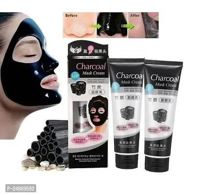 Charcoal Peel Of Mask Cream (130gm x 2) Charcoal Anti-Blackhead, Deep Cleansing, Purifyin Peel Off Mask - (Pack of 2)