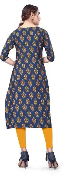 Stylish A-Line Multicoloured Printed Crepe Kurta Pack Of 3-thumb2