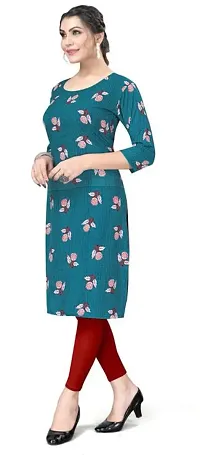 Stylish A-Line Multicoloured Printed Crepe Kurta Combo Of 3-thumb3