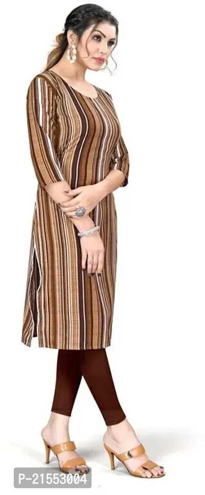 Stylish A-Line Multicoloured Printed Crepe Kurta-thumb4