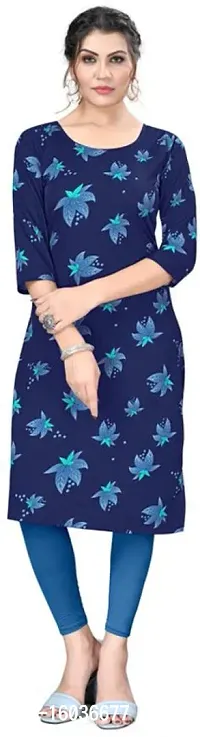 Stylish Printed Crepe Kurta For Women-thumb0