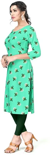 Stylish A-Line Multicoloured Printed Crepe Kurta Combo Of 3-thumb3