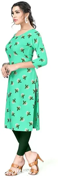 Stylish A-Line Multicoloured Printed Crepe Kurta Combo Of 3-thumb4