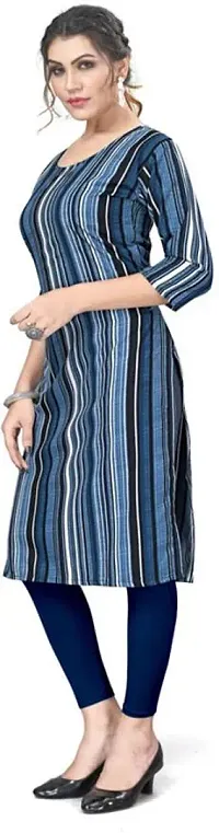 Stylish A-Line Multicoloured Printed Crepe Kurta Combo Of 2-thumb2