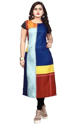 Stylish Colourblocked Crepe Kurta For Women Pack Of 2-thumb2