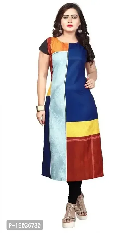 Stylish Colourblocked Crepe Kurta For Women Pack Of 2-thumb3