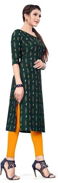 Stylish A-Line Multicoloured Printed Crepe Kurta Pack Of 3-thumb2