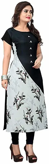 Stylish Printed Crepe Kurta For Women-thumb2