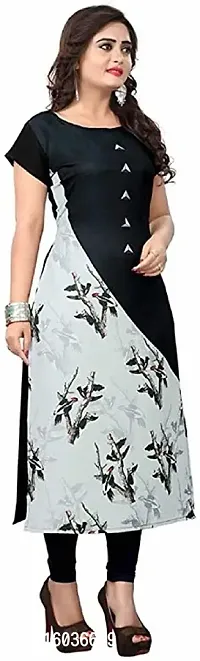 Stylish Printed Crepe Kurta For Women-thumb3