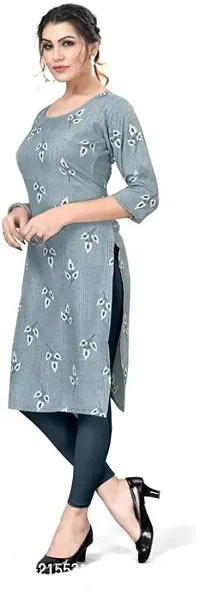 Stylish A-Line Multicoloured Printed Crepe Kurta Combo Of 3-thumb4