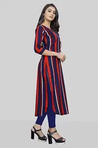 Stylish A-Line Multicoloured Striped Crepe Kurta Pack Of 3-thumb2