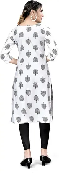 Stylish A-Line Multicoloured Printed Crepe Kurta Combo Of 2-thumb1