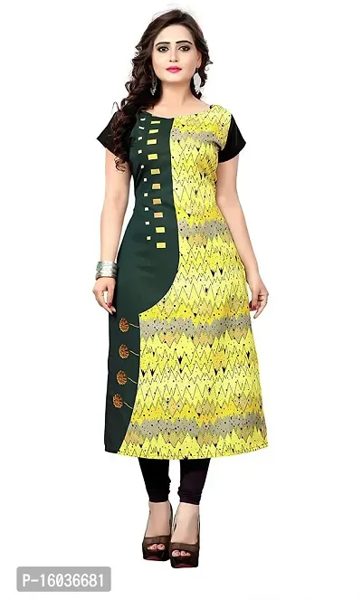 Stylish Printed Crepe Kurta For Women-thumb0