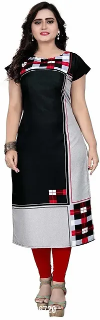 Stylish Printed Crepe Kurta For Women-thumb0