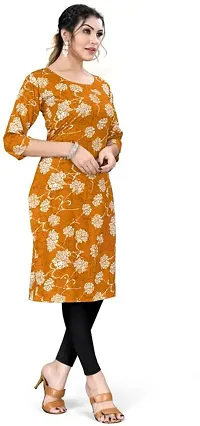 Stylish A-Line Floral Print Crepe Kurta Pack Of 4-thumb4