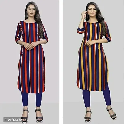 Stylish Women Crepe Casual Kurta Pack of 2-thumb0