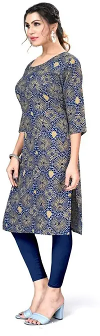 Stylish A-Line Multicoloured Printed Crepe Kurta Combo Of 2-thumb4