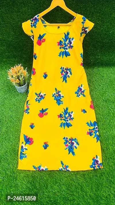 Elegant Printed Crepe Kurta For Women And Girls-thumb0