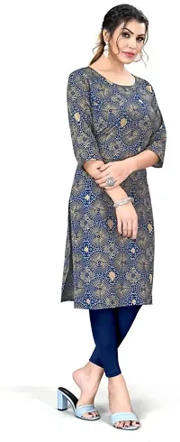 Stylish A-Line Multicoloured Printed Crepe Kurta Pack Of 3-thumb2