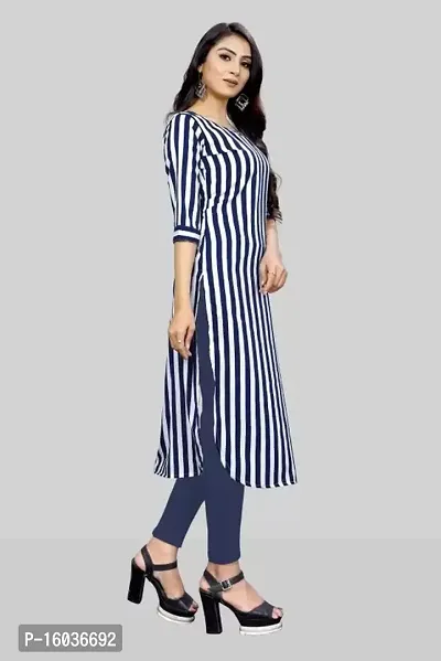 Stylish Striped Crepe Kurta For Women-thumb3