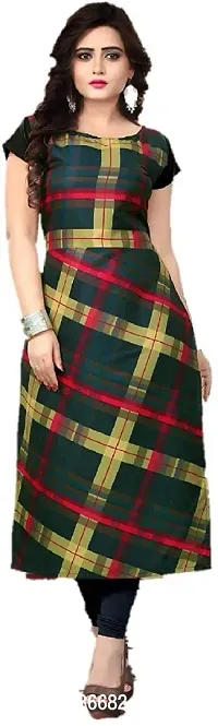 Stylish Checked Crepe Kurta For Women-thumb0