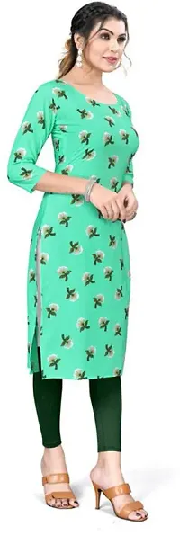 Stylish A-Line Multicoloured Printed Crepe Kurta Combo Of 2-thumb4