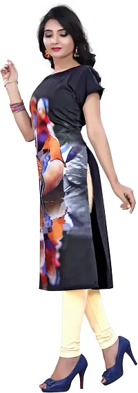 Stylish Printed Crepe Kurta For Women-thumb3