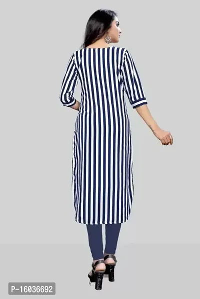 Stylish Striped Crepe Kurta For Women-thumb2