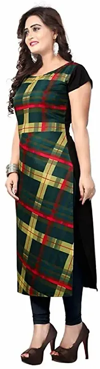 Stylish Checked Crepe Kurta For Women-thumb1