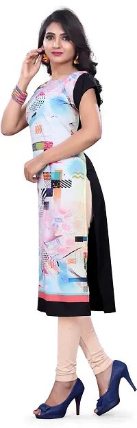 Stylish Printed Crepe Kurta For Women-thumb2