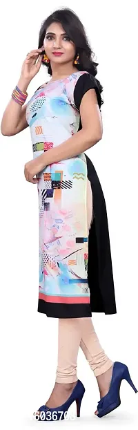 Stylish Printed Crepe Kurta For Women-thumb3