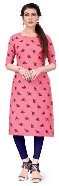 Stylish Printed Crepe Kurta For Women-thumb0