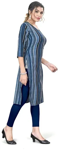 Stylish A-Line Multicoloured Printed Crepe Kurta Combo Of 2-thumb2