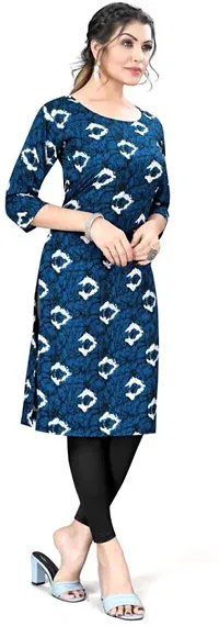 Stylish A-Line Multicoloured Printed Crepe Kurta Combo Of 3-thumb3