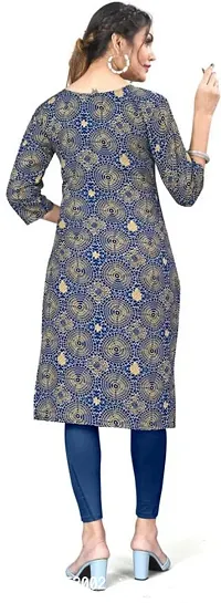 Stylish A-Line Multicoloured Printed Crepe Kurta Combo Of 2-thumb2