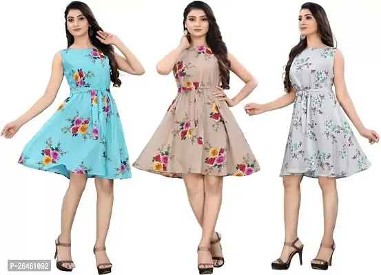 Fancy Crepe Kurtas For Women Pack Of 3