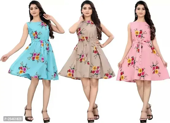 Fancy Crepe Kurtas For Women Pack Of 3