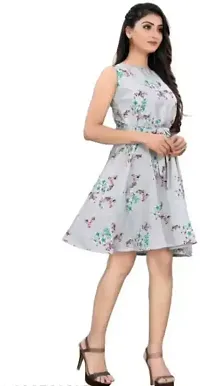 Stylish Crepe Printed Dress For Women-thumb2