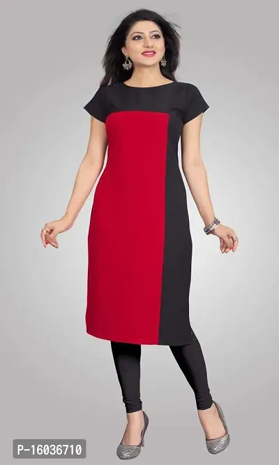 Stylish Solid Crepe Kurta For Women