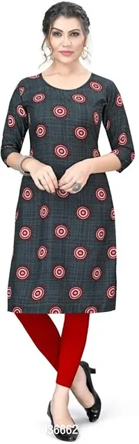 Stylish Printed Crepe Kurta For Women-thumb0