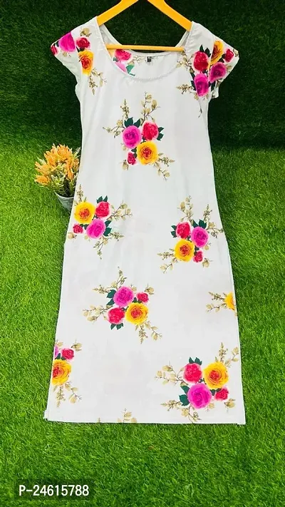 Elegant Printed Crepe Kurta For Women And Girls