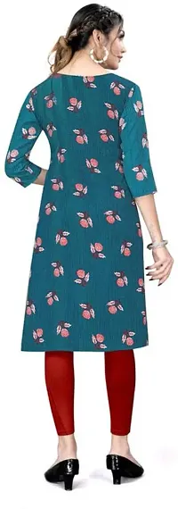 Stylish A-Line Multicoloured Printed Crepe Kurta Combo Of 2-thumb1