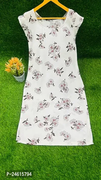 Elegant Printed Crepe Kurta For Women And Girls