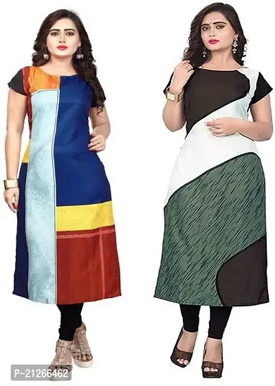 Stylish Women Crepe Casual Kurta Pack of 2-thumb0